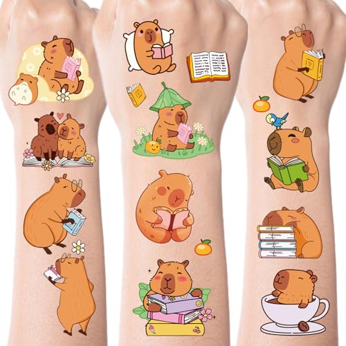 Capybara Temporary Tattoos - 200+ Cute Party Favors & Stickers
