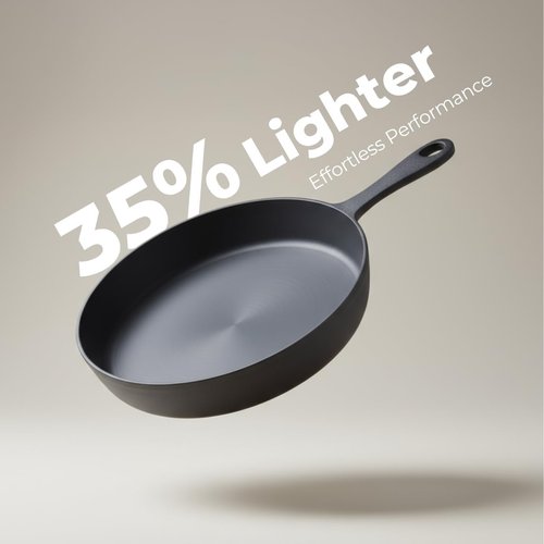 Flambo Skillet #10 - Non-Stick 10-Inch Pre-Seasoned Cast Iron Frying Pan | Versatile for Grilling, Frying, Searing