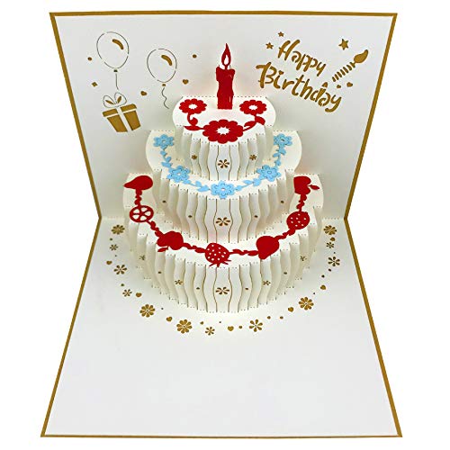 3D Pop Up Birthday Card with Envelope | Laser Cut Design