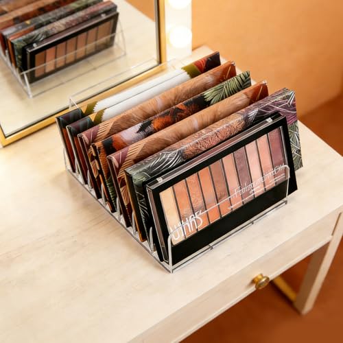 7-Slot Acrylic Eyeshadow Palette Organizer - 2 Pack