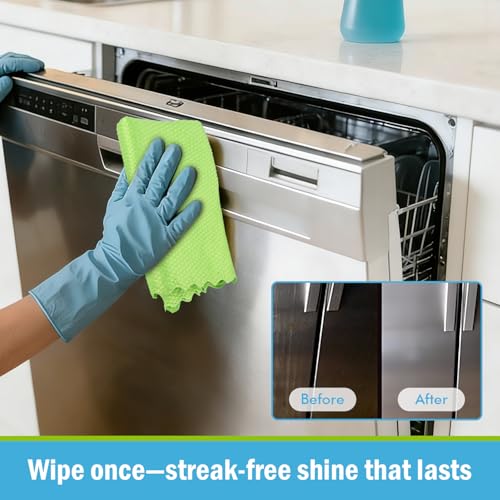 AIDEA Microfiber Glass Cleaning Cloths 12"x12" - 8 Pack, Lint-Free