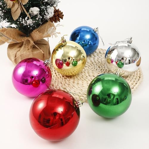 Green Christmas Tree Ornaments Set - 24 Shatterproof Plastic Balls, 1.5 Inch - Holiday Decor