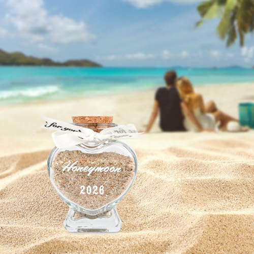 JKJYSJ Honeymoon Sand Keepsake Jar 2026 Wedding & Bridal Gift for Newlyweds
