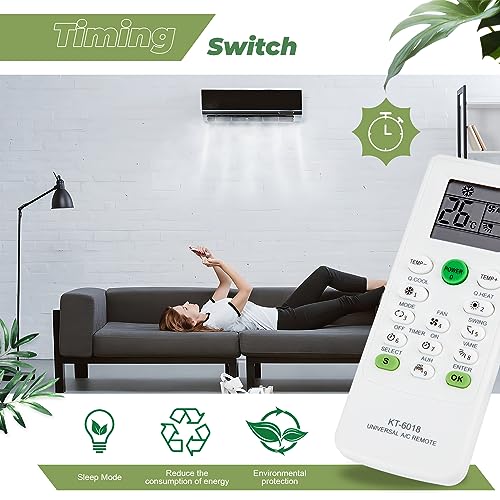 Universal LCD AC Remote Control for Mitsubishi, LG & More - 6000 Codes