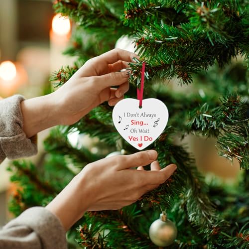 Ceramic Christmas Ornament for Music Lovers - Inspirational Gift