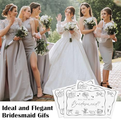 12-Piece Bridesmaid Proposal Card Set with Envelopes & Stickers