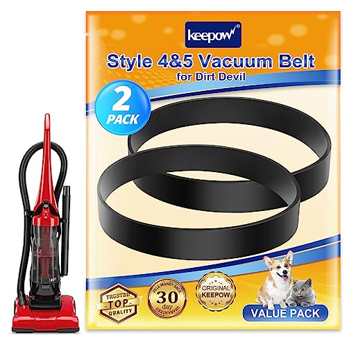 KEEPOW Style 4/5 Vacuum Belt for Dirt Devil Powermax - 2 Pack