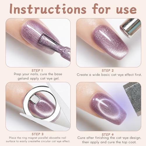 SAWNIT Ring Cat Eye Magnet Tool for Gel Nail Polish Art
