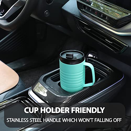 HAUSHOF 24 oz Stainless Steel Travel Mug with Leakproof Lid