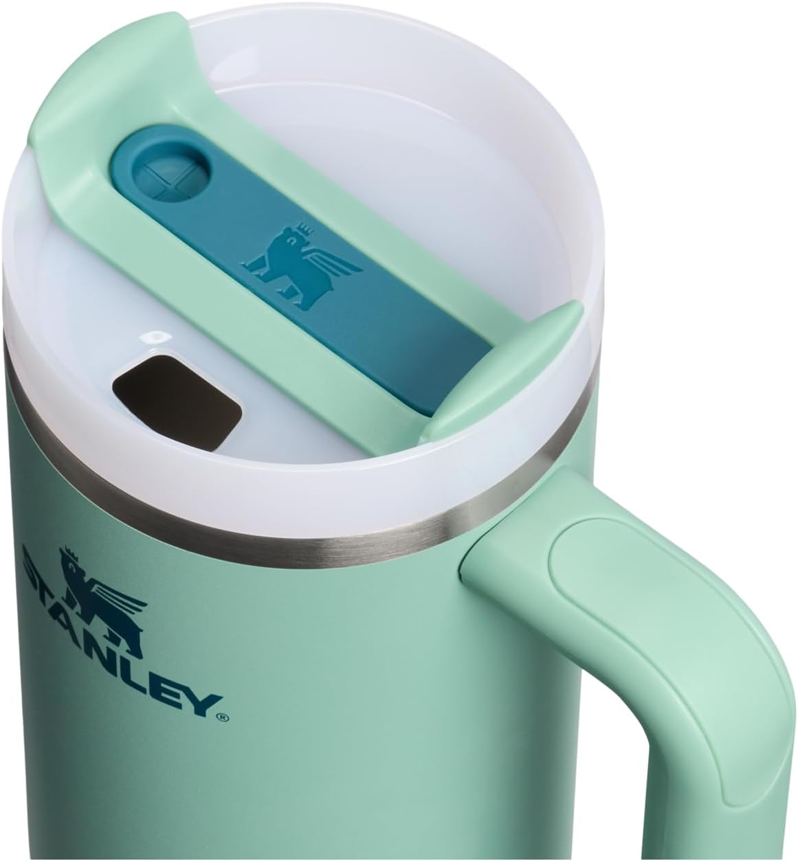 STANLEY Quencher H2.0 Tumbler - 30 oz Insulated Stainless Steel Cup with Handle & Straw | Spring Green