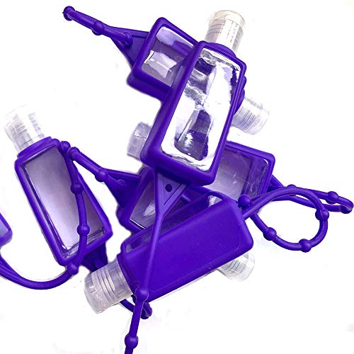 5-Pack 30ml Refillable Silicone Travel Bottles with Hanging Cases
