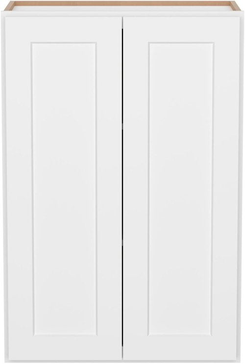 Furinno Shaker Wall Kitchen Cabinet - 2 Doors, 2 Shelves, Ready to Assemble | White, 12"D x 24"W x 36"H
