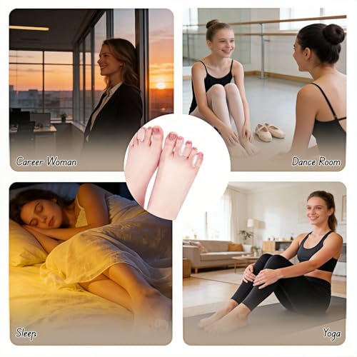 Gel Toe Separators 6 Pack - Soft Silicone Spacers for Bunion Relief