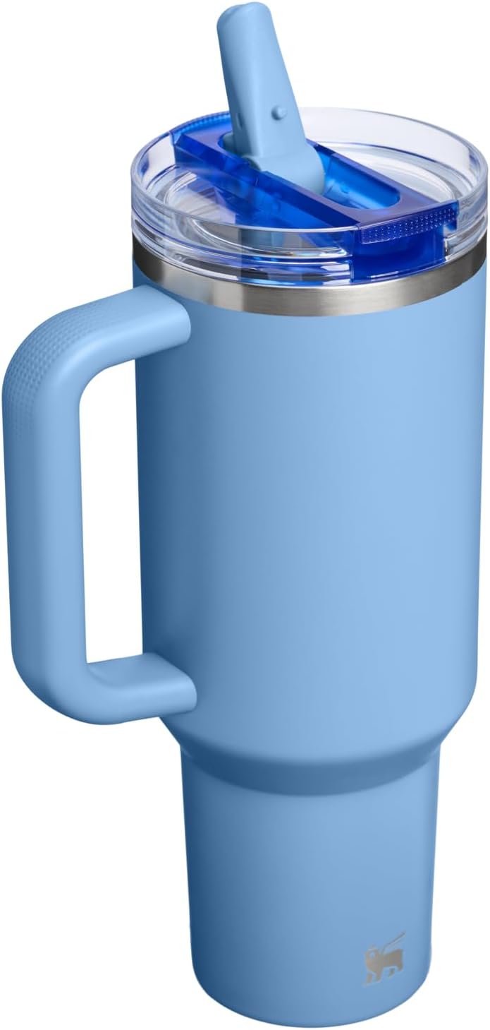 STANLEY Quencher ProTour 40 oz Tumbler - Leakproof Lid, Built-In Straw & Handle | BPA-Free Blue Sky