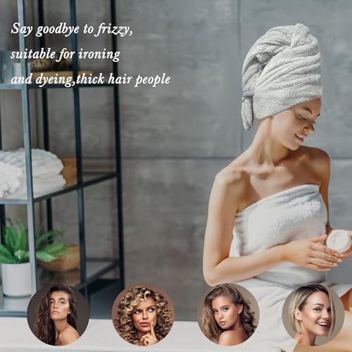 Simnice Extra Large Microfiber Hair Towel Wrap for Quick Drying