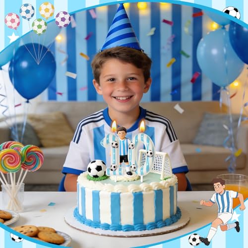 Soccer Birthday Candles - Number 0 Cake Decoration Supplies