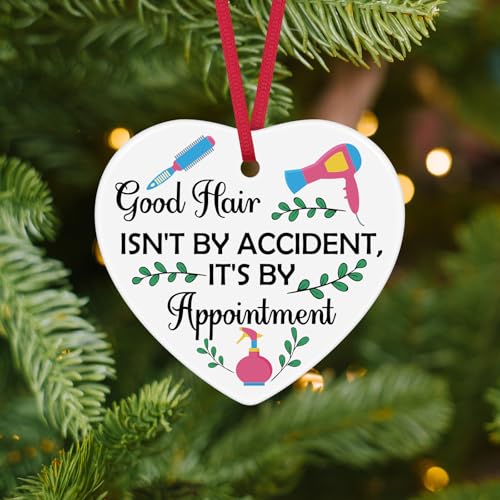 Ceramic Christmas Ornament for Hair Stylists & Hairdressers