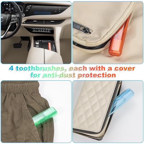 Travel Toothbrush Set - Folding Soft Bristle Toothbrushes 5 Pack