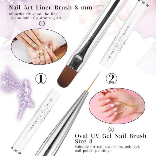 Cobee Double-Ended Nail Builder Gel Brush and Liner Art Tool
