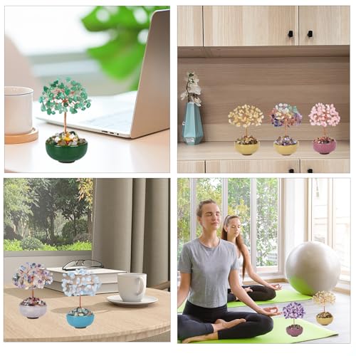 QLRSUXN Green Aventurine Tree of Life Crystal Decor - Money & Feng Shui Gift