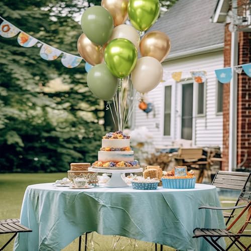 Sage Green Balloons Set - 55Pcs with Gold, White & Green Mix