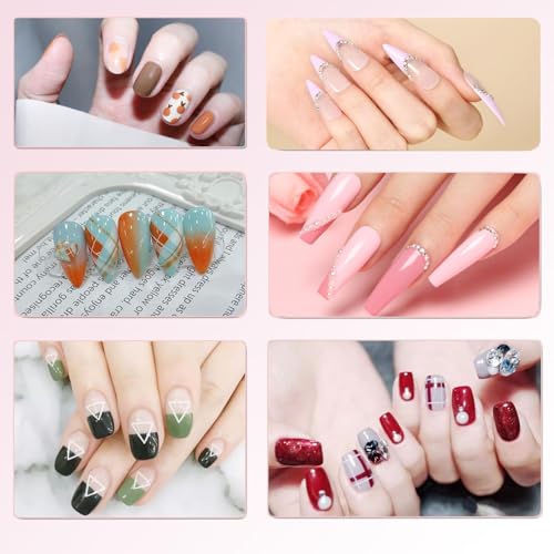 HomTop 8-Piece Nail Art Brush and Dotting Tools Set for DIY Manicure