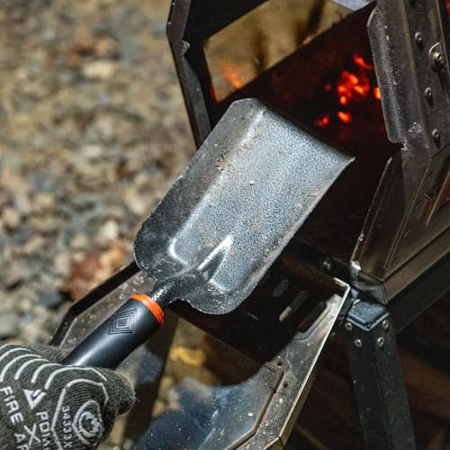 TAISOCA Manganese Steel Fireplace Ash Shovel 12.6" Wood Stove & Grill Ash Scoop