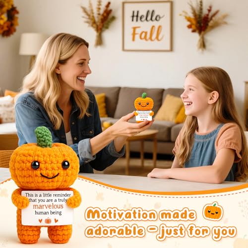 Handmade Crochet Pumpkin Basket for Fall & Halloween Gifts - Cute Seasonal Decor