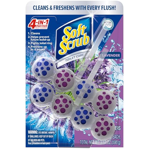 Soft Scrub Lavender 4-in-1 Rim Hanger Toilet Cleaner 2 Count Pack of 1