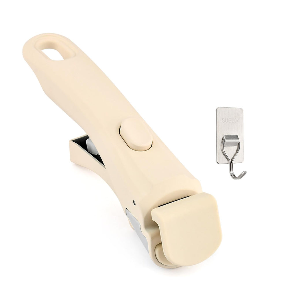 XuYelora Detachable Pot Handle, Removable Replacement Handle for Pots and Pans, Universal Cream White Pan Handles, Fits All Cookware, Heat Resistant & Durable, with 1 Hook(Cream White,Size:1pack)