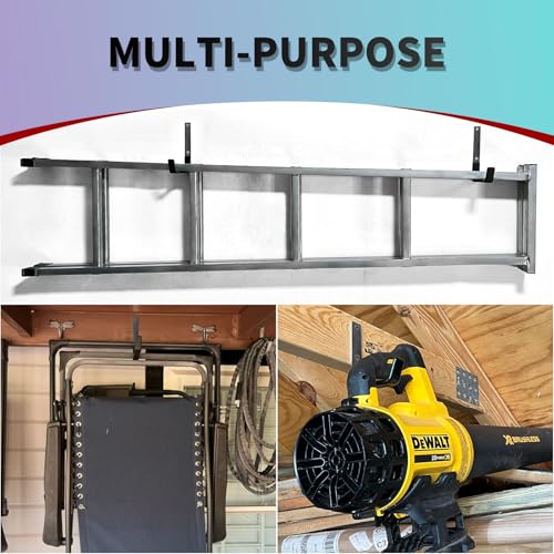 Heavy Duty Wall Mount Utility Hooks - Steel Garage Tool Organizer (2 Pack)