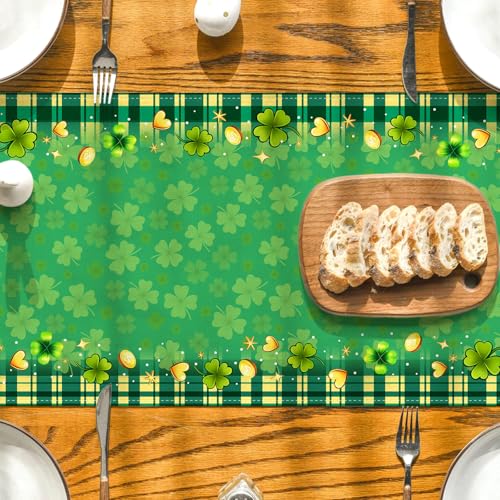 St. Patrick's Day Table Runner - 100% Linen, 13x72 Inches