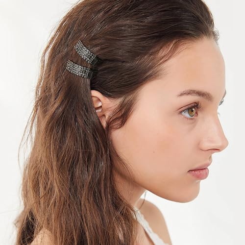 Small Rhinestone Hair Clips 10 Pack Bling Mini Crystal Hair Claw Clips