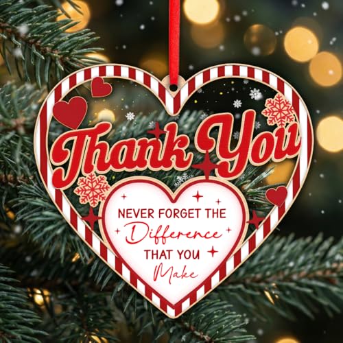 Thank You Appreciation Ornament 2025 - Holiday Gift for Teacher Coworker Boss Friend