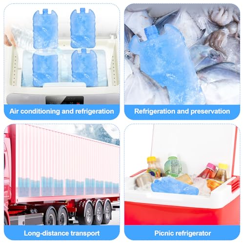 TOYANDONA Reusable Ice Packs for Cooler - 4 Pack Slim Freezer Bricks