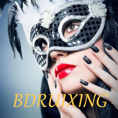 Halloween Press on Nails Short Oval Matte False Nails with Ghost Pattern