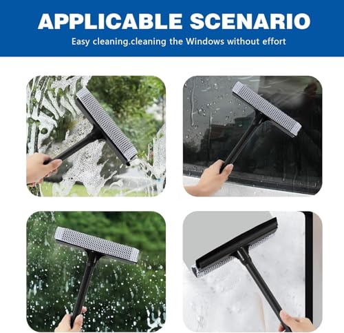 Conliwell 2-in-1 Window Squeegee & Sponge Cleaner Tool (16")