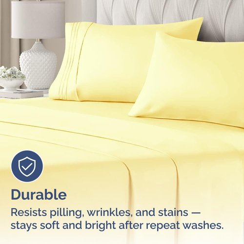 King Pillow Cases by [Brand Name] - Ultra Soft Hotel Quality Covers | Cozy, Wrinkle-Free & Fade Resistant - Yellow, 2-Piece Set