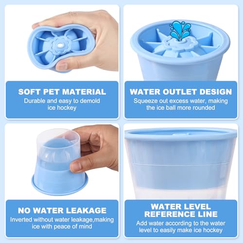Large 2.5" Ice Ball Maker Mold - Easy Release & Stackable Design for Whiskey & Cocktails