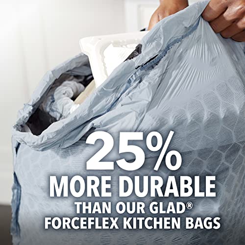 Glad Tall Kitchen Trash Bags 13 Gallon MaxStrength Drawstring Eucalyptus & Peppermint, 90 Count