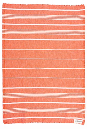 Bersuse Dark Orange Turkish Cotton Hand Towels - Soft, Absorbent, Quick-Drying