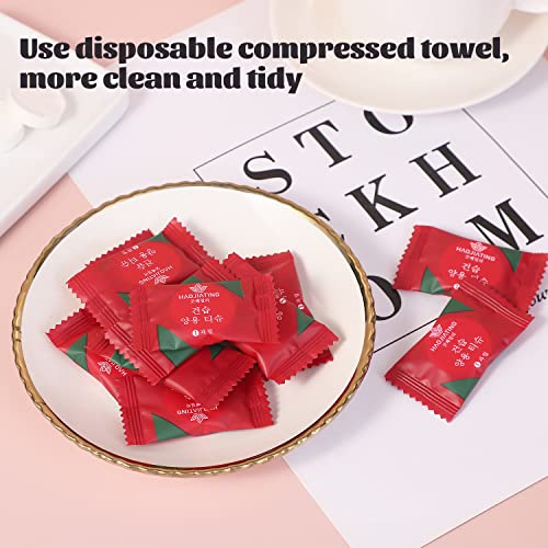 100 Pack Mini Compressed Towels - Portable Disposable Wipes for Travel