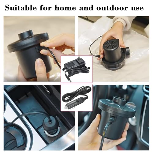 Portable Electric Air Pump for Fast Inflation - 110V AC/12V DC