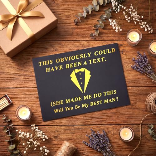 Groomsmen Proposal Cards Set - 8 Pack with Envelopes
