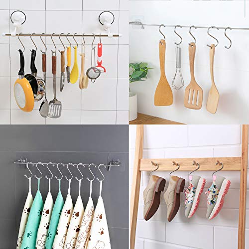 Heavy Duty S Hooks - 20 Pack Metal S Shaped Hooks for Organizing