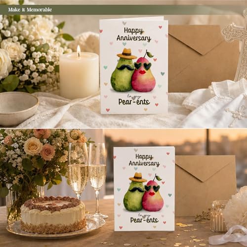 Funny Anniversary Card for Parents - Premium Quality Greeting Card