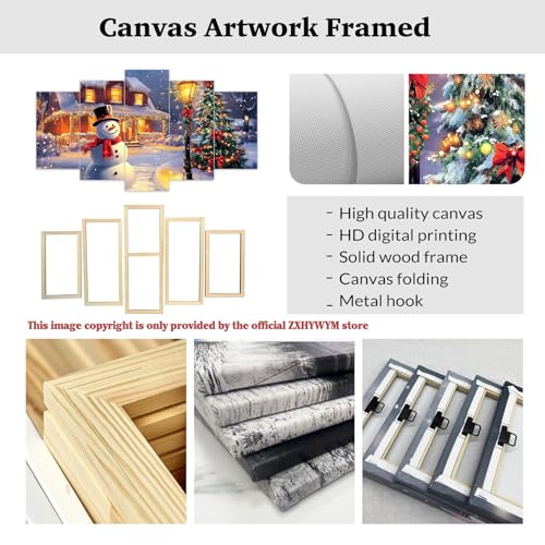 Christmas Snowman Wall Art Canvas Prints Set - White, 8x14, 8x18, 8x22 Inches