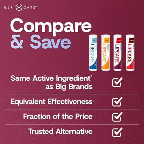 GeriCare Hydrating Lip Balm Set - 4-Pack Moisturizing Lip Care