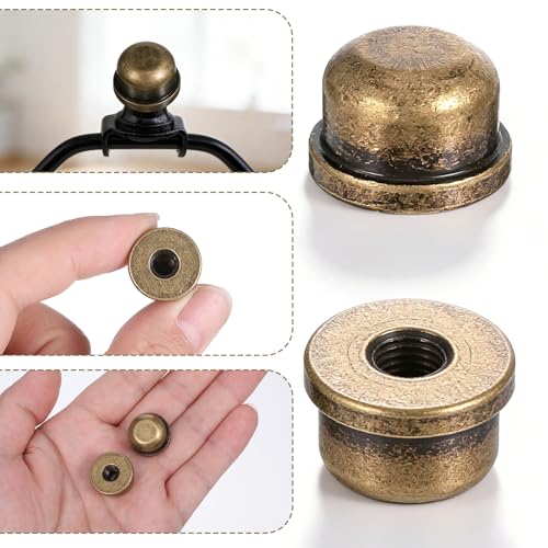 Bronze Lamp Finials - 2 Pack, Easy Install Decorative Knobs