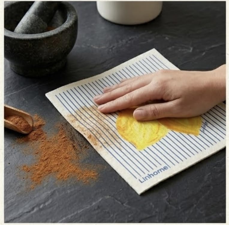 Lemon Collection Swedish Dishcloth - Reusable, Eco-Friendly Kitchen Cloth